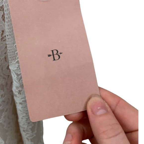 NWT BHLDN Tadashi Shoji Fiorelle Ivory Lace V Neck Wedding Gown Size 4 - Picture 9 of 14